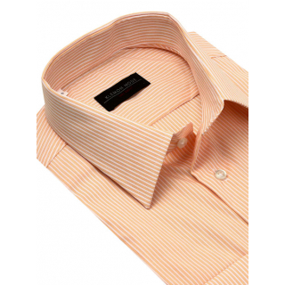 Pánska košeľa KLEMON Klasik oranžová prúžok
