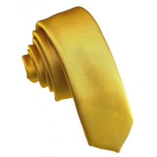 Žiarivo-žltá slim kravata 5 cm