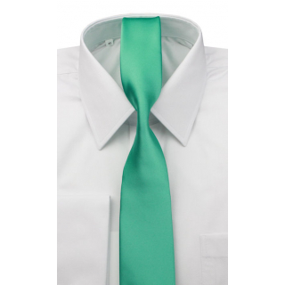 Zelená mentolová saténová kravata (7 cm)