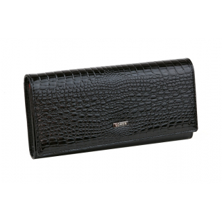 Dámska elegantná kožená peňaženka LOREN čierna 72401-RS