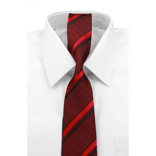 Elegantná červeno-čierna tónovaná kravata 7 cm