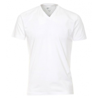Pánske tričko VENTI SLIM biele V-výstrih, 2-balenie