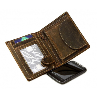 Kožená pánska penaženka pre 8 kariet GreenBurry RFID