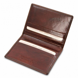 Exkluzívne puzdro na karty (8) TUSCANY Leather hnedé