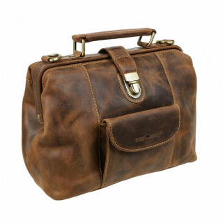 Dámska kožená kabelka-kufrík GREENBURRY Vintage 30x24x14 cm