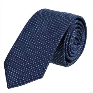 Trendová slim kravata ORSI modrá námornícka 6 cm