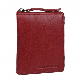GREENBURRY | Unisex červená rubínová peňaženka z nappa kože