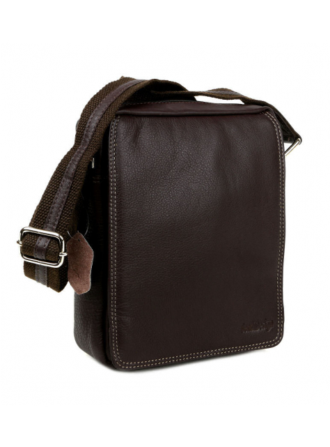 Kožená hnedá taška na rameno 20 x 16 cm SENDI 52006 - All4Men.sk
