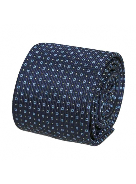 Modrá námornícka SLIM kravata s jemným vzorom ORSI 6 cm - All4Men.sk
