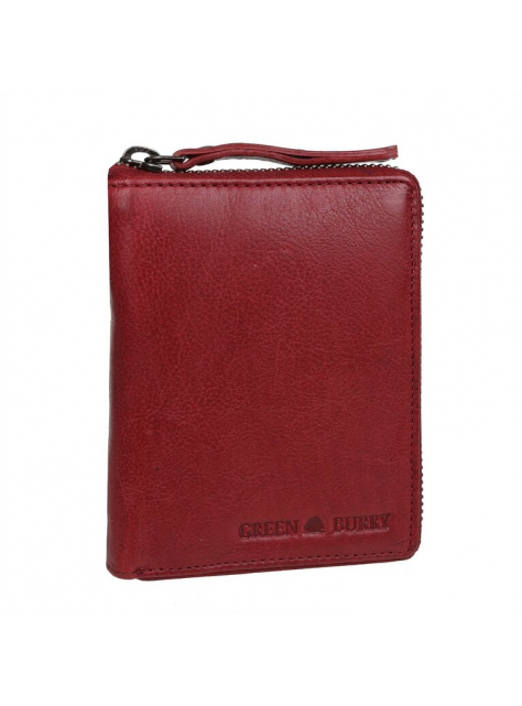 GREENBURRY | Unisex červená rubínová peňaženka z nappa kože - All4Men.sk