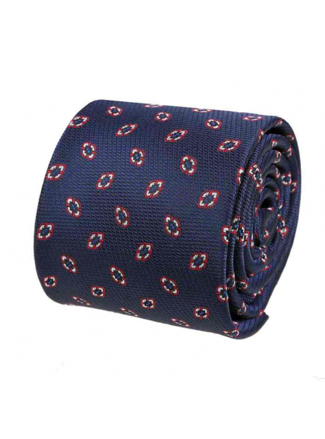 Modrá pánska kravata 7 cm ORSI tkaný mikropolyester - All4Men.sk