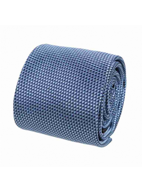 Elegantná modro-blankytná kravata s tkaným vzorom ORSI 7 cm - All4Men.sk