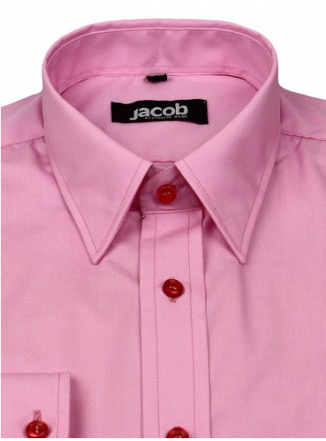 Ružová košeľa SLIM FIT vypasovaná JACOB 10252 - All4Men.sk