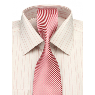 Biela prúžkovaná košeľa KLEMON klasik 200-155