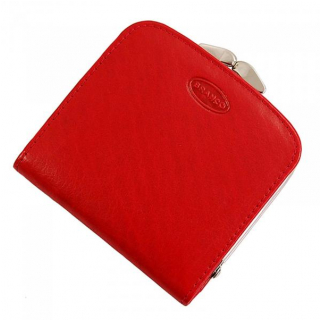 BRANCO Dámska kožená peňaženka červená/čierna/modrá