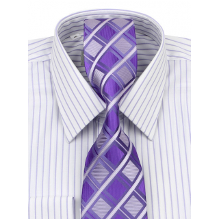 BIZNIS ŠTÝL | Biela SLIM košeľa na manžetové gombíky KLEMON