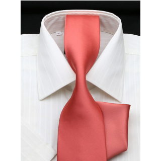 Kravatový set koralovo-oranžový saténový