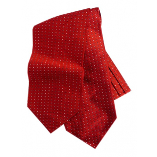 Pánsky kravatový šál červený s malými štvorčekmi