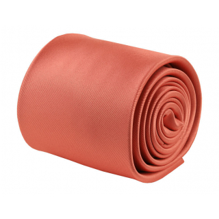 Oranžovo-koralová saténová kravata (7 cm)