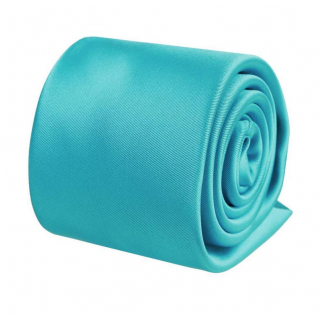 Tyrkysová-akvamarínová saténová kravata  (7 cm)