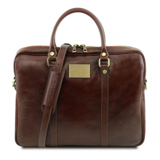 Luxusná kožená taška na notebook PRATO | TUSCANY Marrone