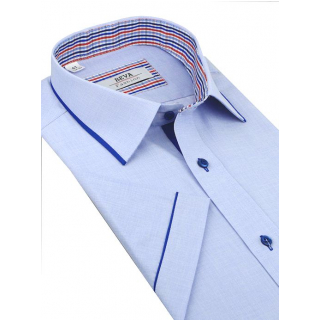BEVA Fashion | Modrá košeľa kr.rukáv (klasický s.)