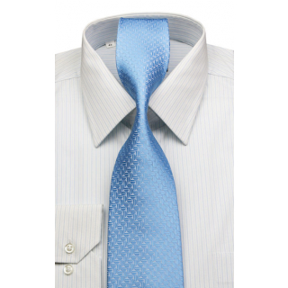 Bielo-modrá košeľa KLEMON Klasik BA+Lycra