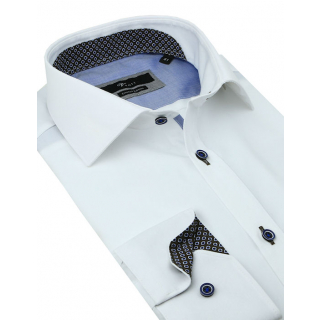 Biela luxusná biznis košeľa VENTI (slim fit)