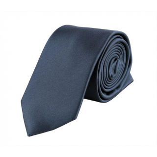 Antracitová šedá saténová kravata (7 cm)