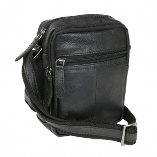 MERCUCIO | Čierna taštička na rameno 17x13 (nappa)