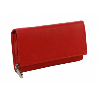 Kožená peňaženka s euromincovníkom 2311642 červená