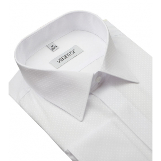 Biela spoločenská košeľa predĺžená VENERGI KLASIK PR11200-300