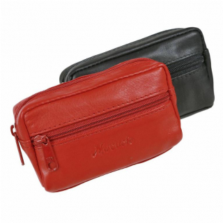 Kľúčenka - púzdro z teľacej kože MERCUCIO červené/čierne