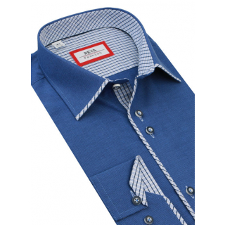 Modrá obleková košeľa BEVA SLIM 2K106
