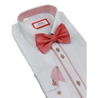 Šedá košeľa BEVA SLIM 2K109 (bez motýlika)