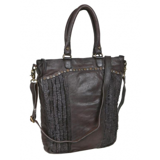 Dámska kožená taška GreenBurry čierna 38x34