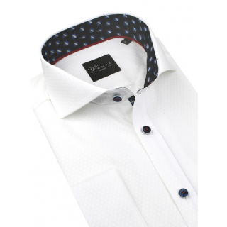 Biela košeľa na manžetové gombíky VENTI SLIM Easy Care