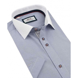 Biznis štýl | Prúžkovaná SLIM košeľa s bielym golierom BEVA 137/6/KR/2T50