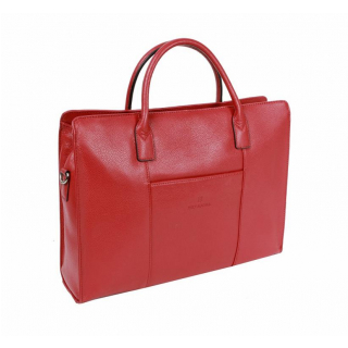 Dámska luxusná biznis taška HEXAGONA červená malinová