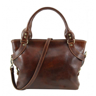 Kožená kabela ILENIA - shopper bag (hnedá)