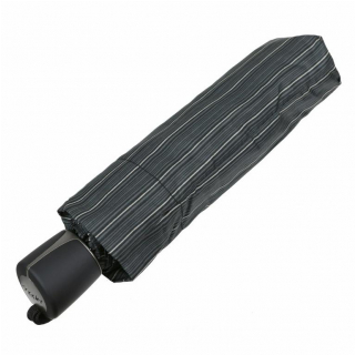 Pánsky mechanický dáždnik DOPPLER čierny, šedé prúžky