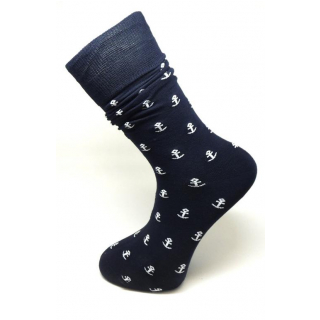 Trendy tmavomodré ponožky s kotvami ORSI