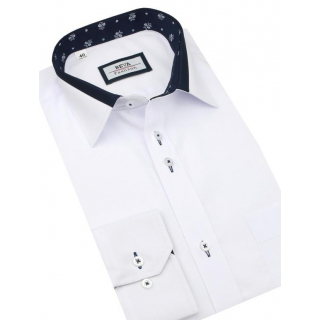 Elegantná biela košeľa BEVA SLIM dlhý rukáv 2T140