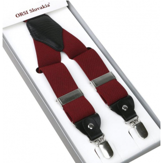 Traky bordové jednofarebné ORSI 3,5 cm