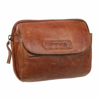 Bezpečnostná taška XL na opasok GREENLAND RFID, koža hnedá 