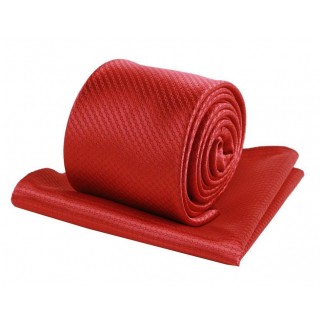 Elegantný kravatový set červený ORSI 7 cm