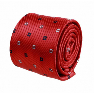 Elegantná pánska kravata červená ORSI 7 cm