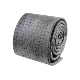 Pánska vzorovaná kravata šedá ORSI 6 cm