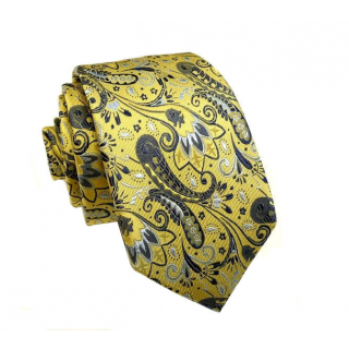 Pánska žltá V.I.P. hodvábna kravata ORSI 293