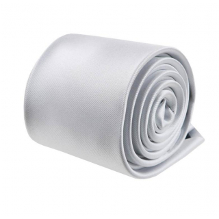 Bielo-strieborná pánska kravata ORSI 7 cm